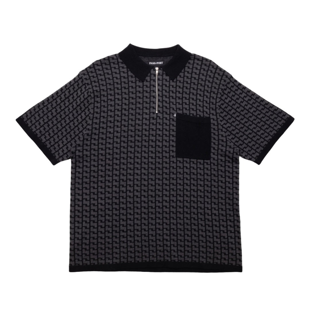 Polo en tricot drainant - Noir