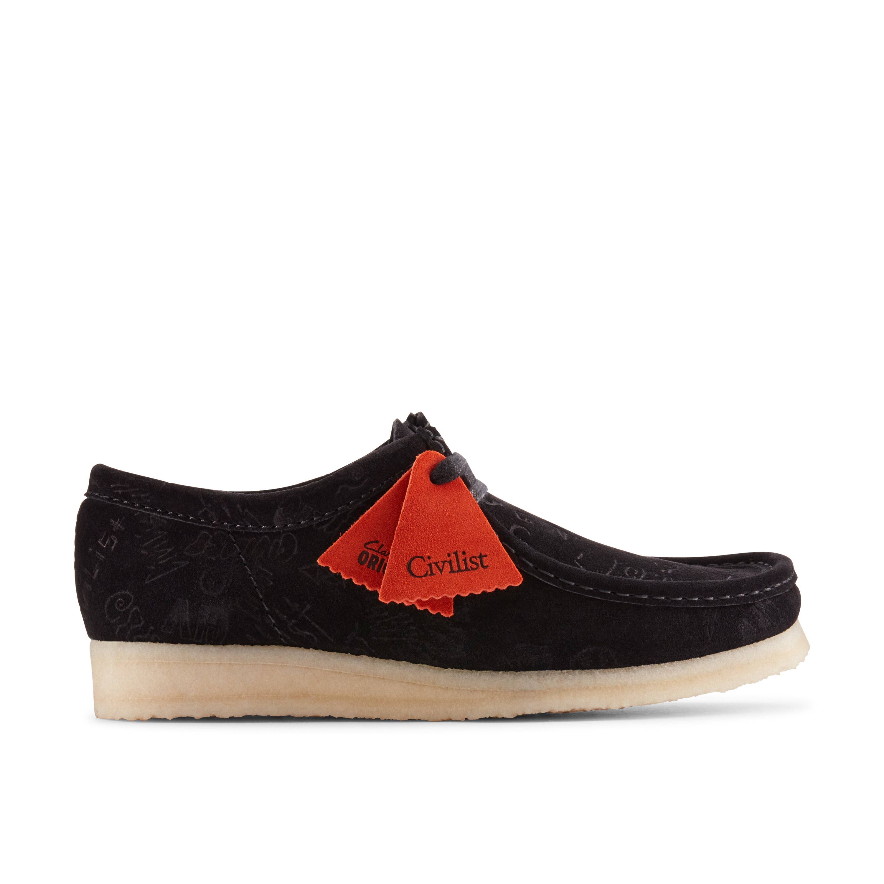 Civilist Wallabee - Black Embossed Suede