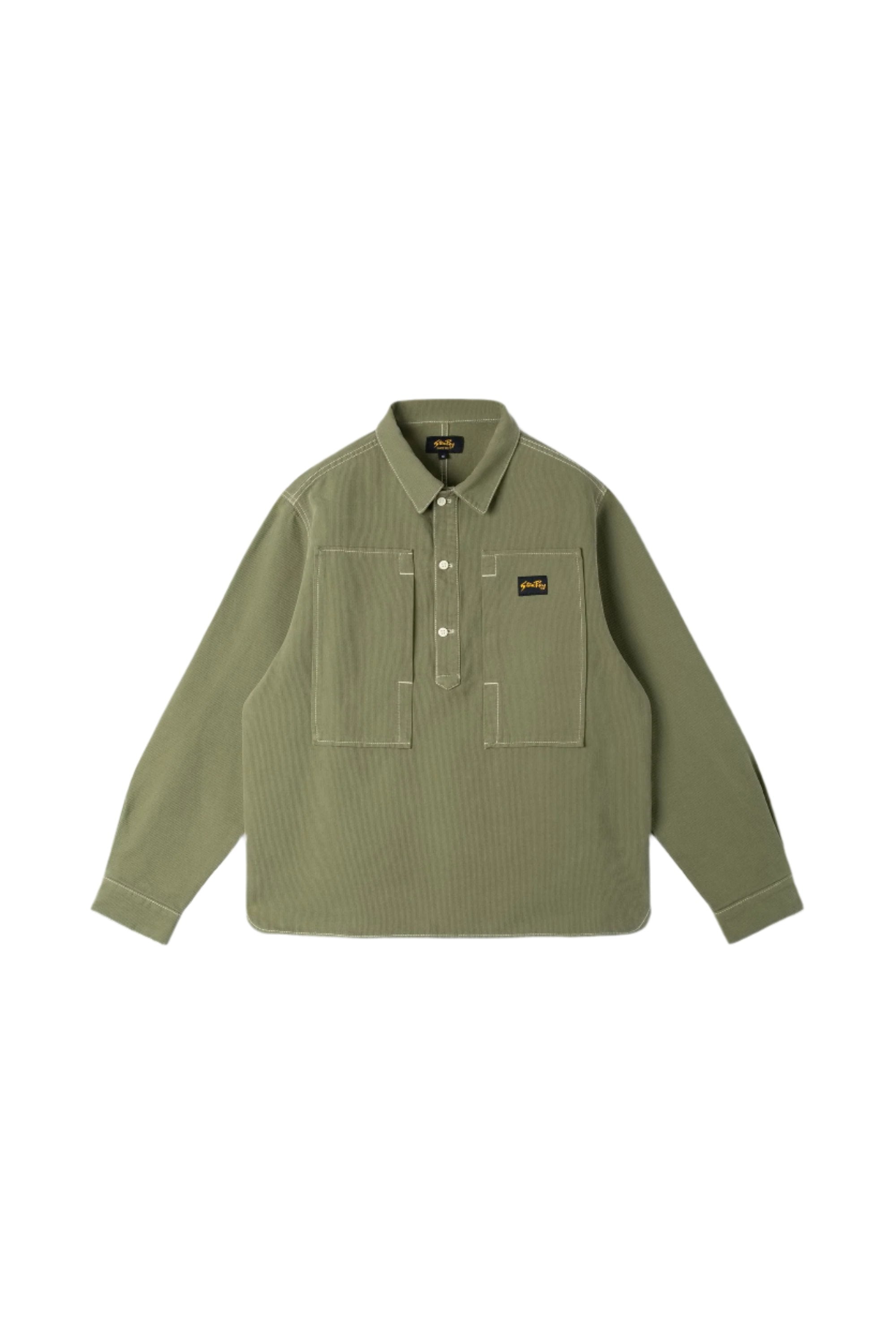 Painters Pop Over Shirt - Olive Bedford Cord