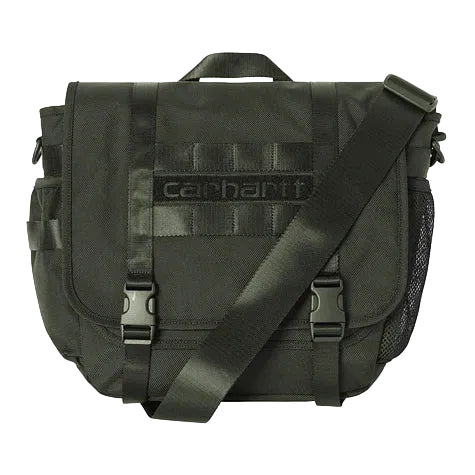 Black shoulder bag with Carhartt logo on a white background