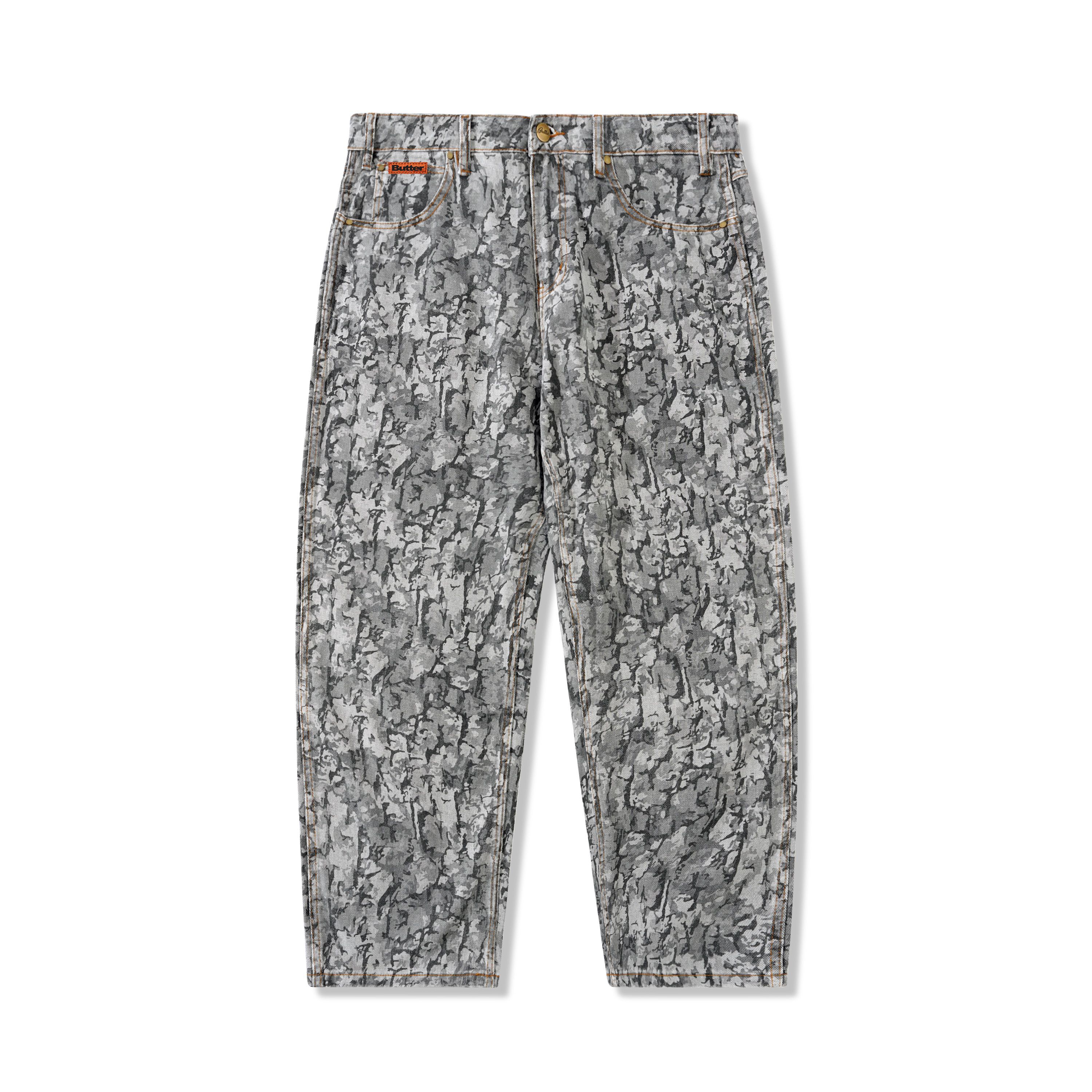 Jean en denim à motif camouflage Bark - Noir