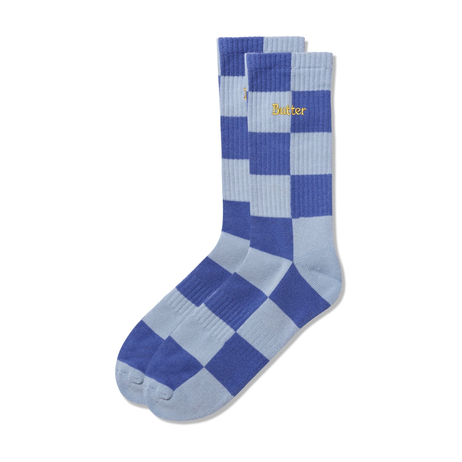 Checkered Sock - Powder Blue/Slate