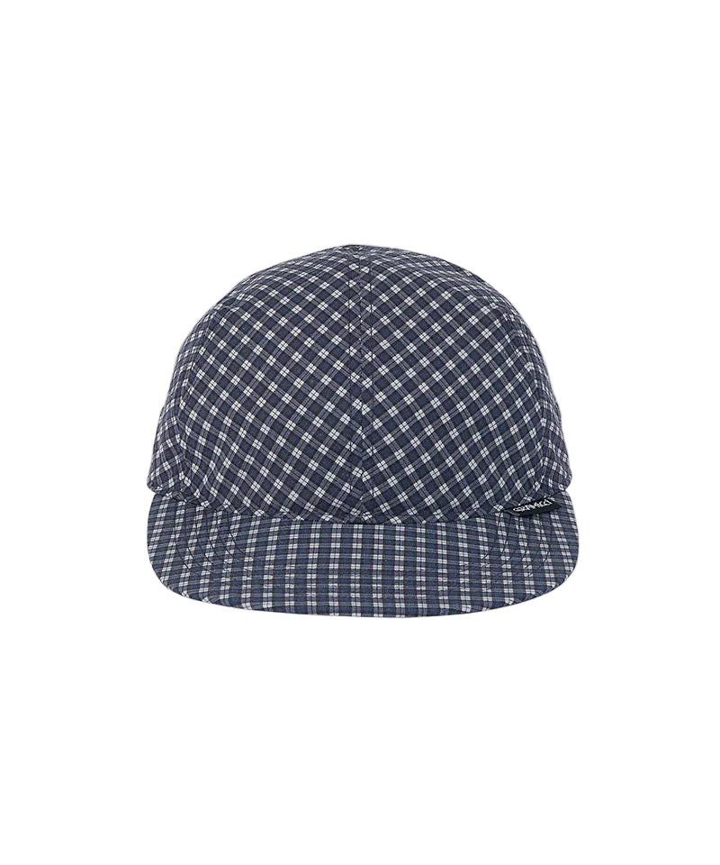Mini Check Nylon Cap - Navy Check