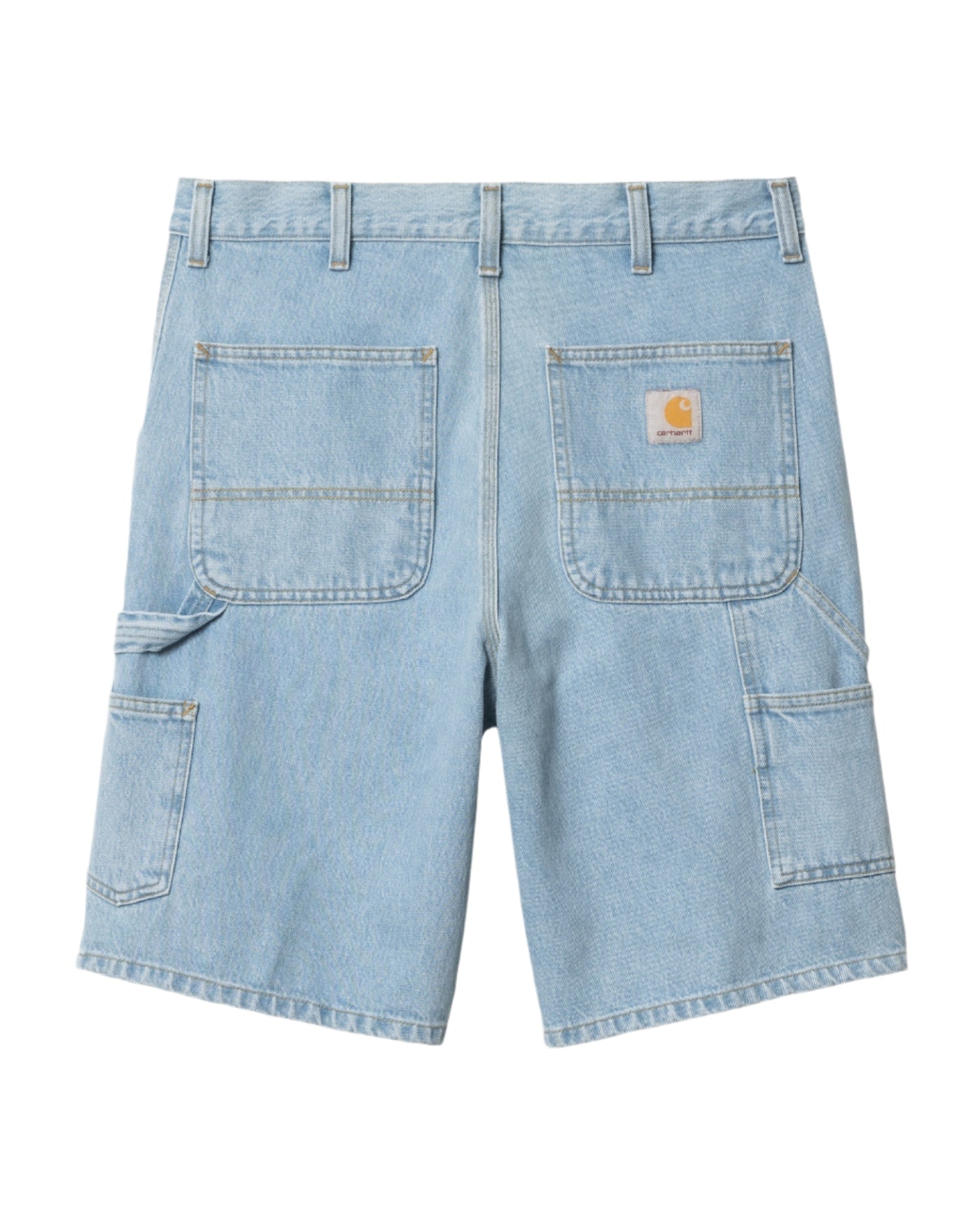 Single Knee Short - Heavy Stoned Bleached Smith Denim