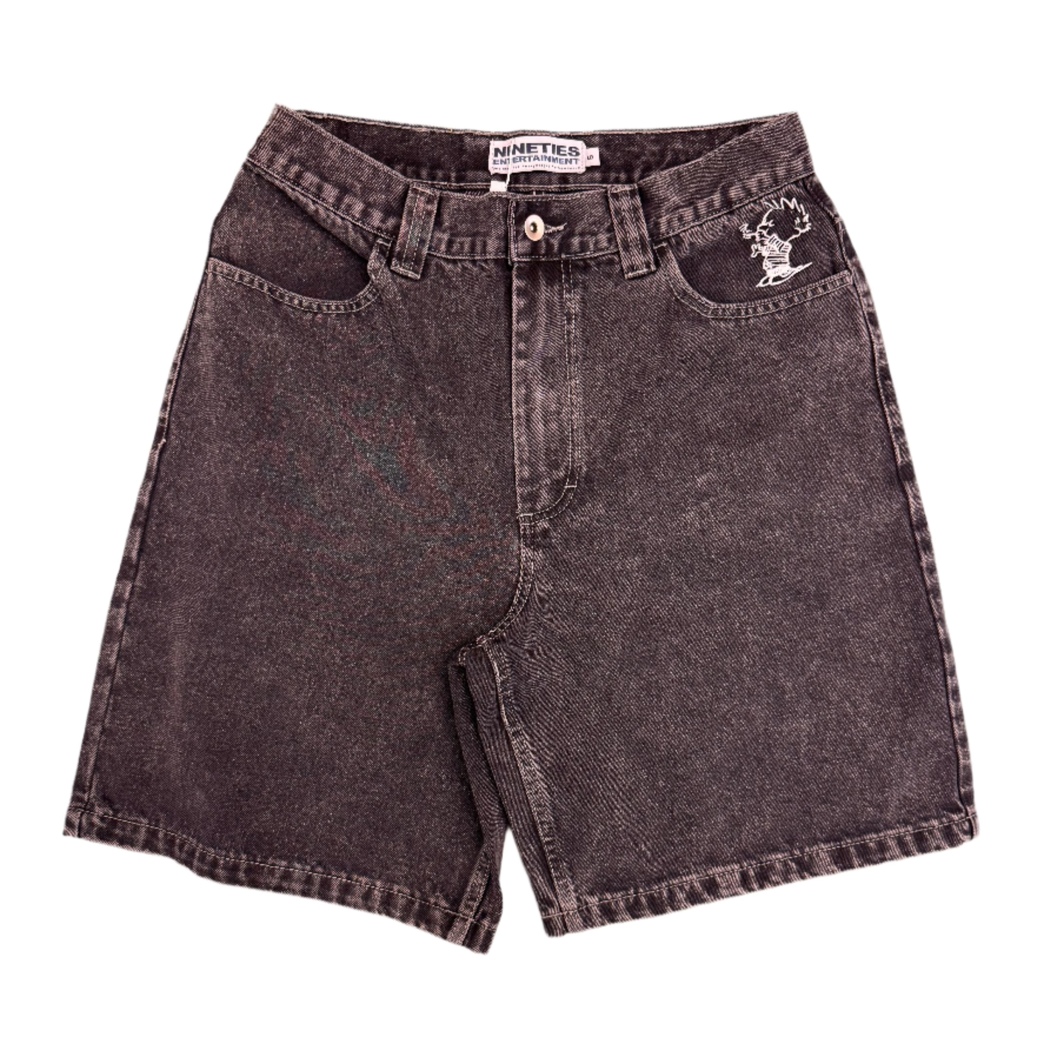 90's Jorts - Silver Black Denim