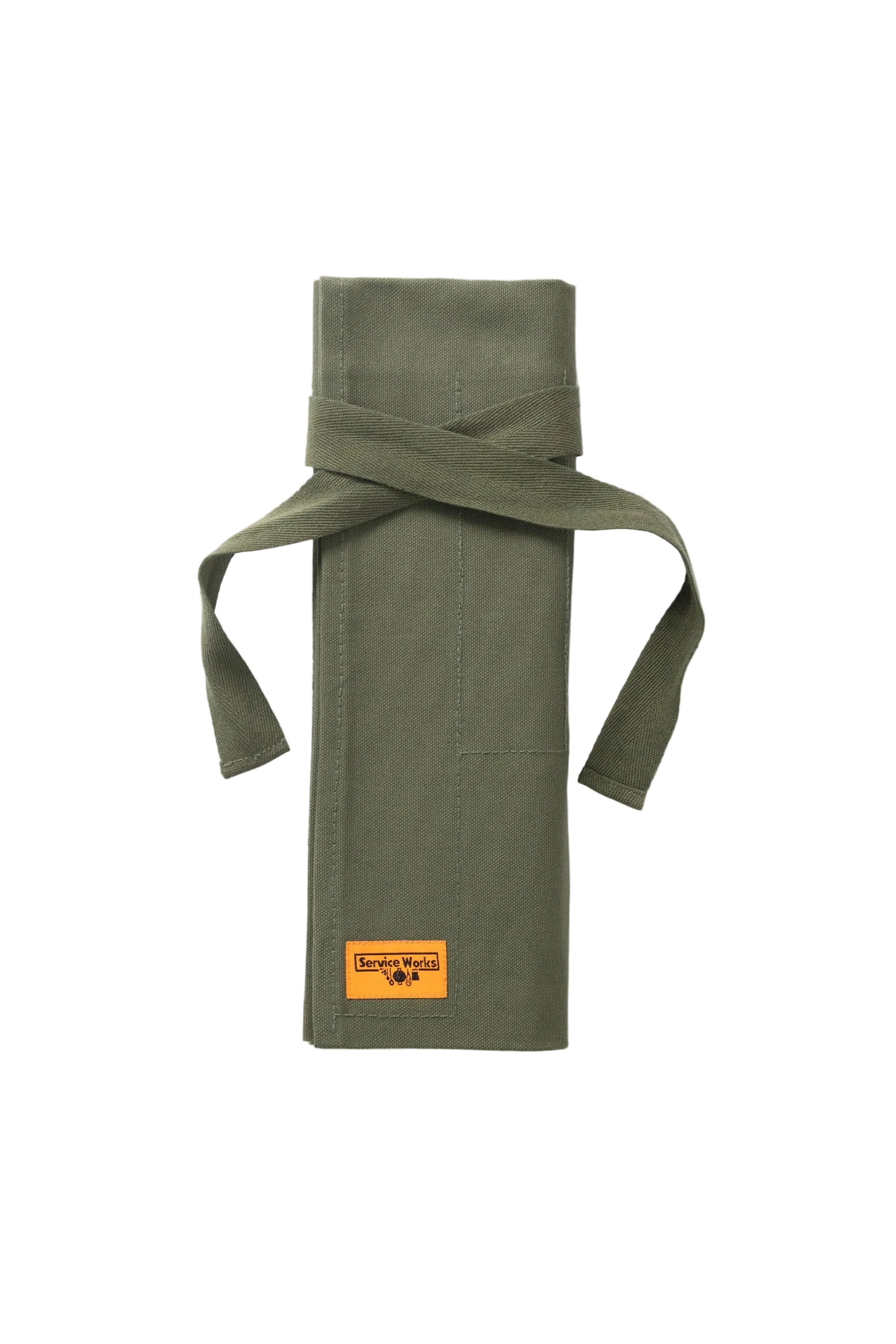 service works knife will in olive cotton canvas for knives or tools. 