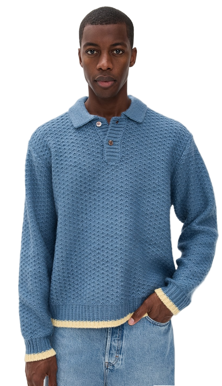 Loreto Polo Sweater - Captains Blue multi