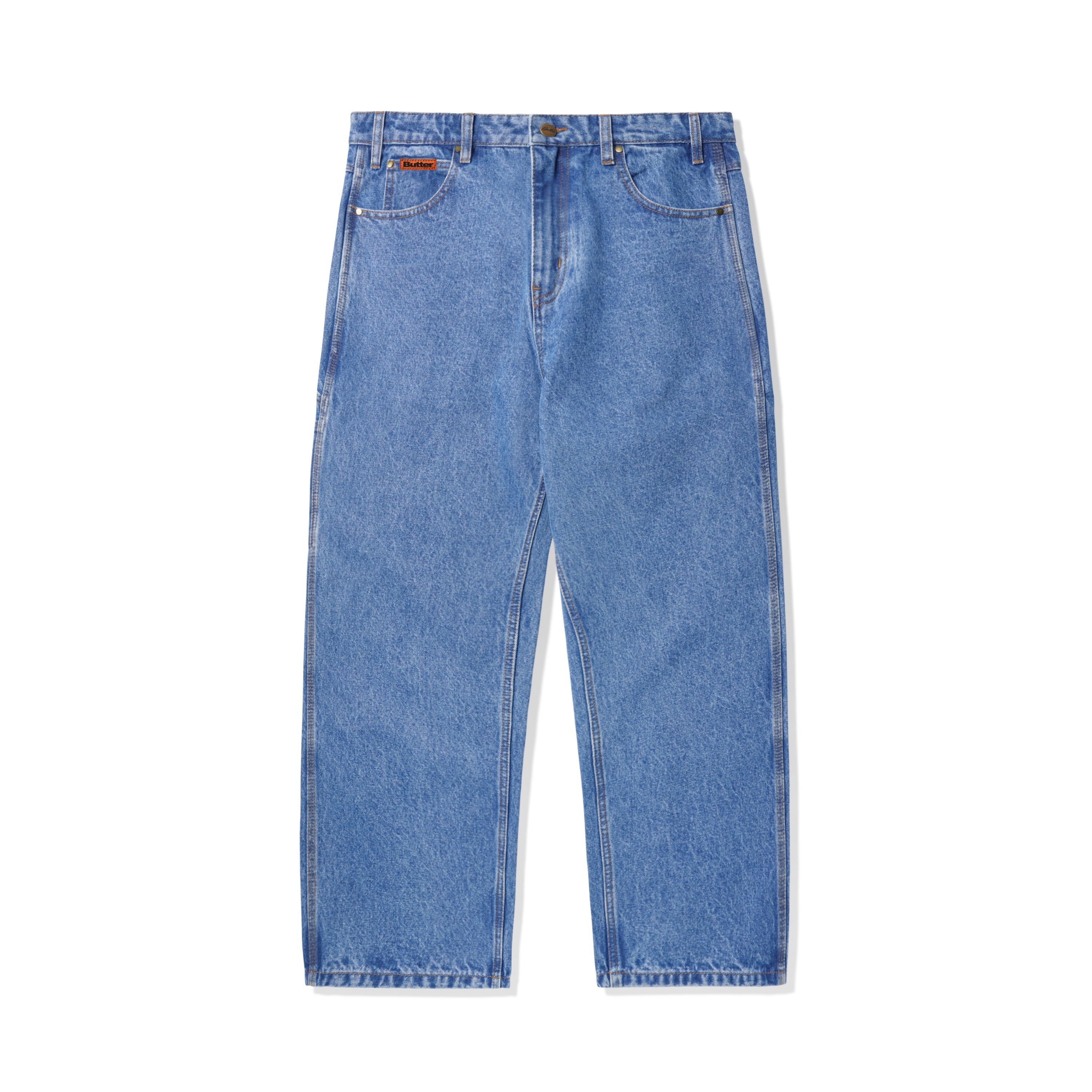 Relaxed Denim Jeans - Washed Indigo