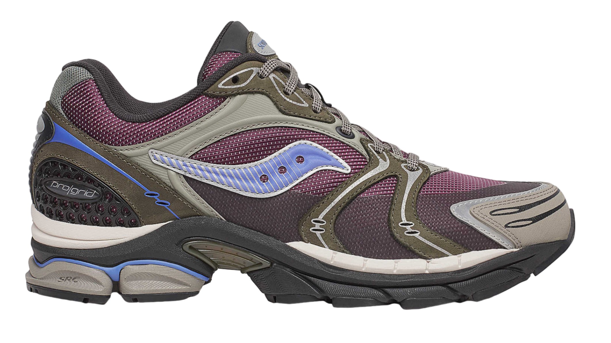Saucony running shoe on a white background