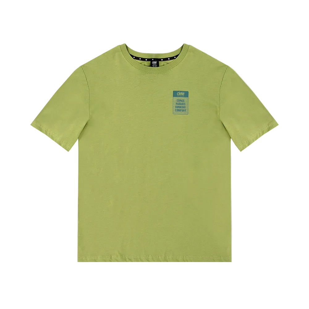 Green ciele t-shirt with a small logo on a white background