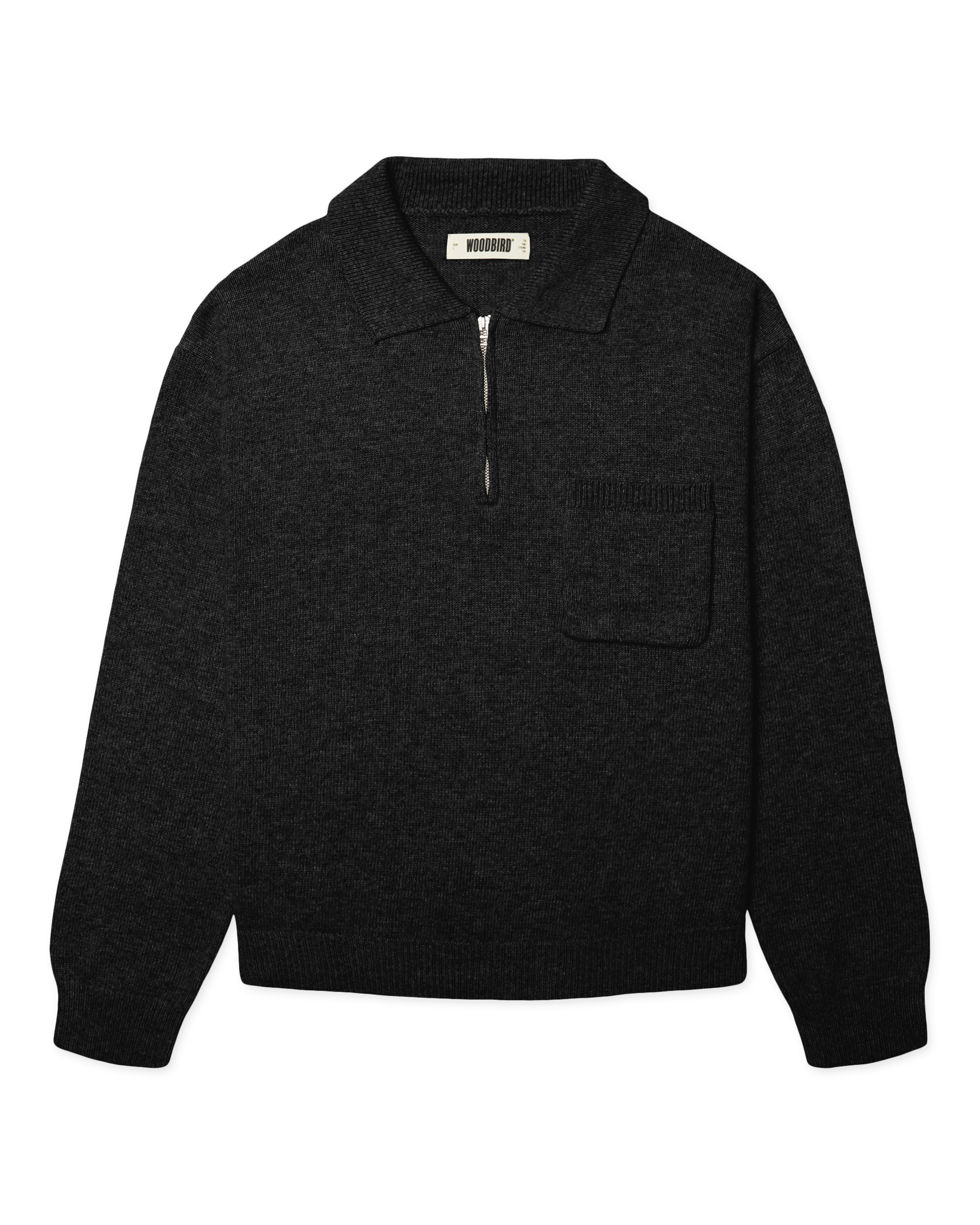Kang 1/2 Zip Polo - Black