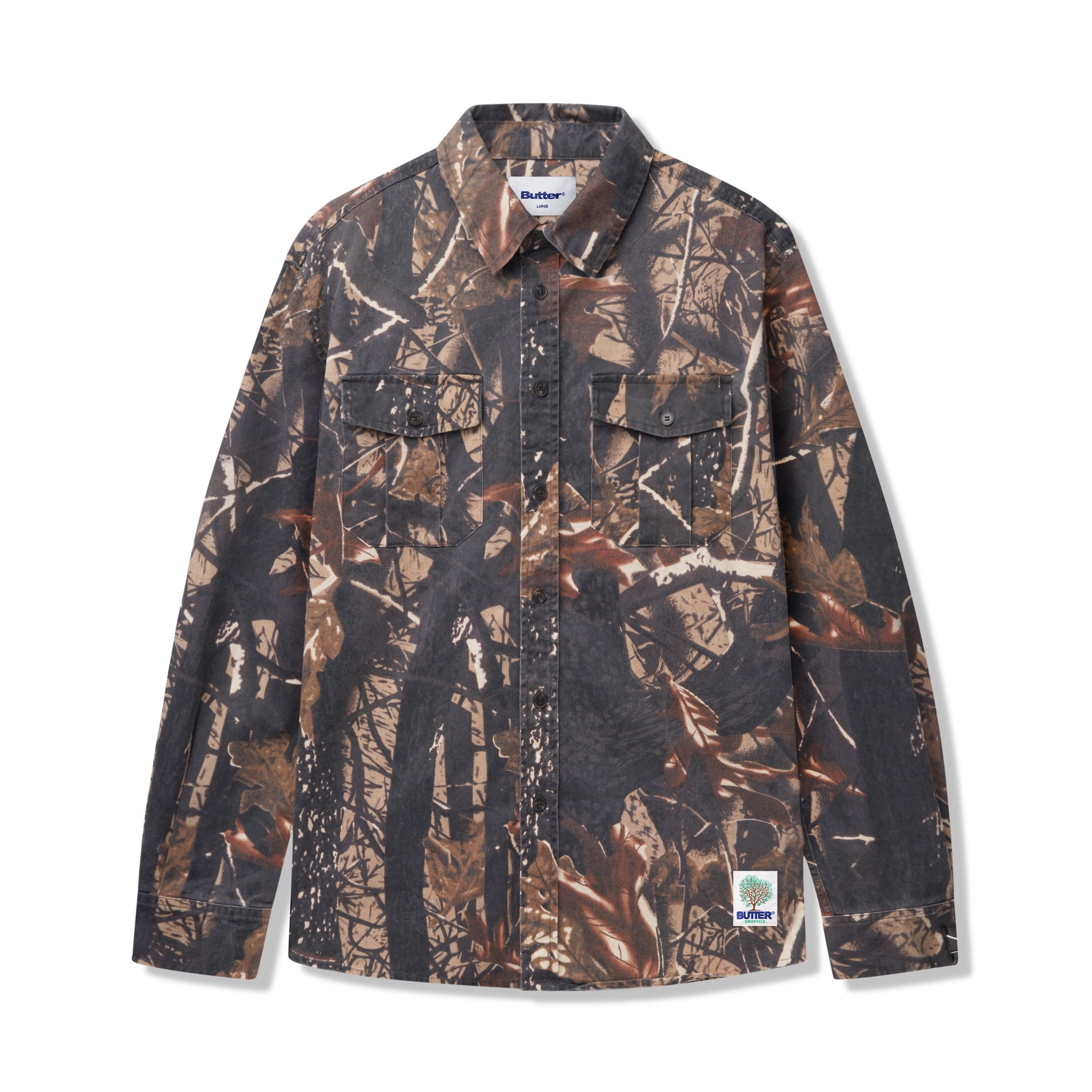 Chemise à poche délavée - Camouflage