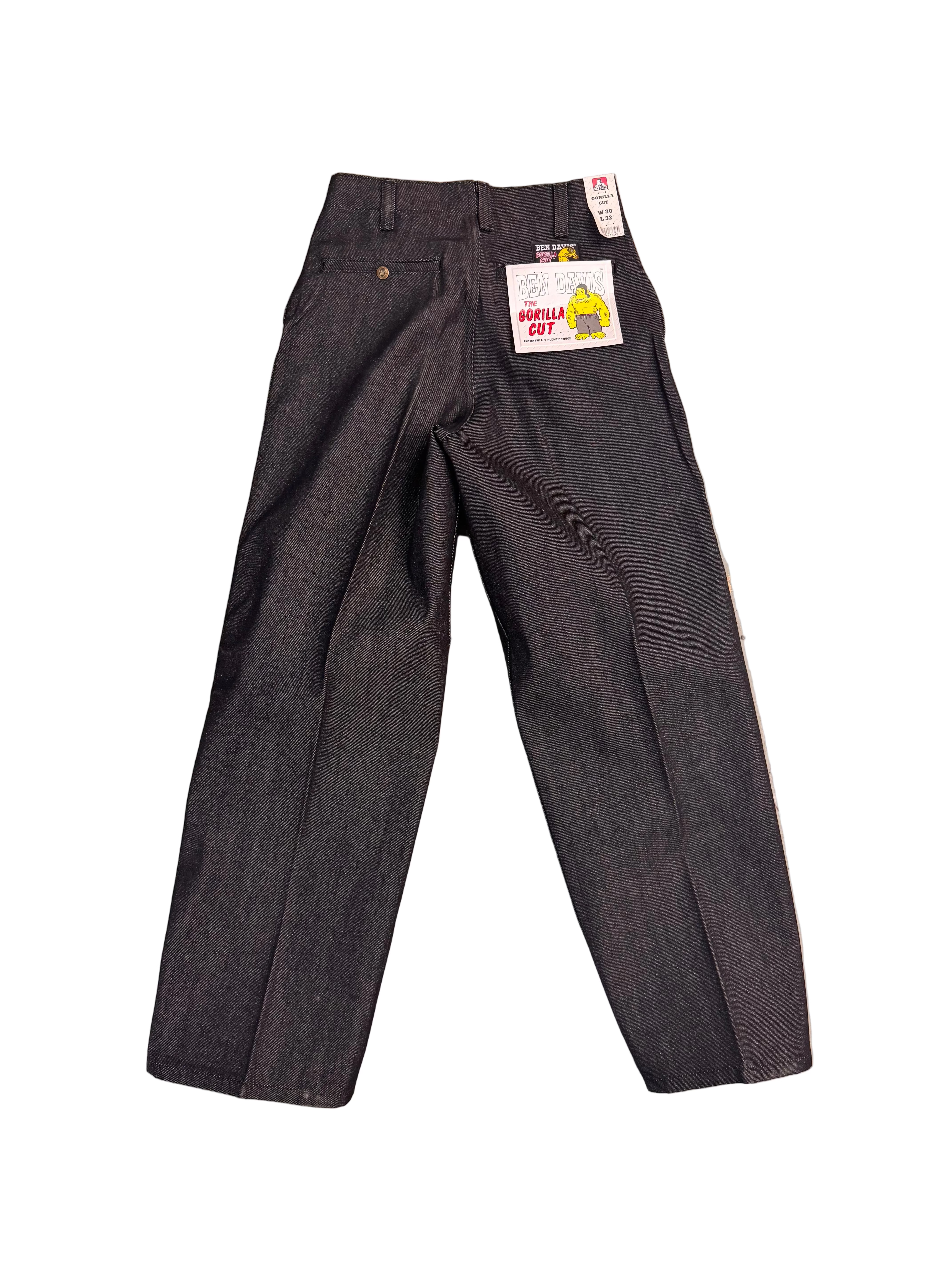 black charcoal work pant by ben davis on white background 