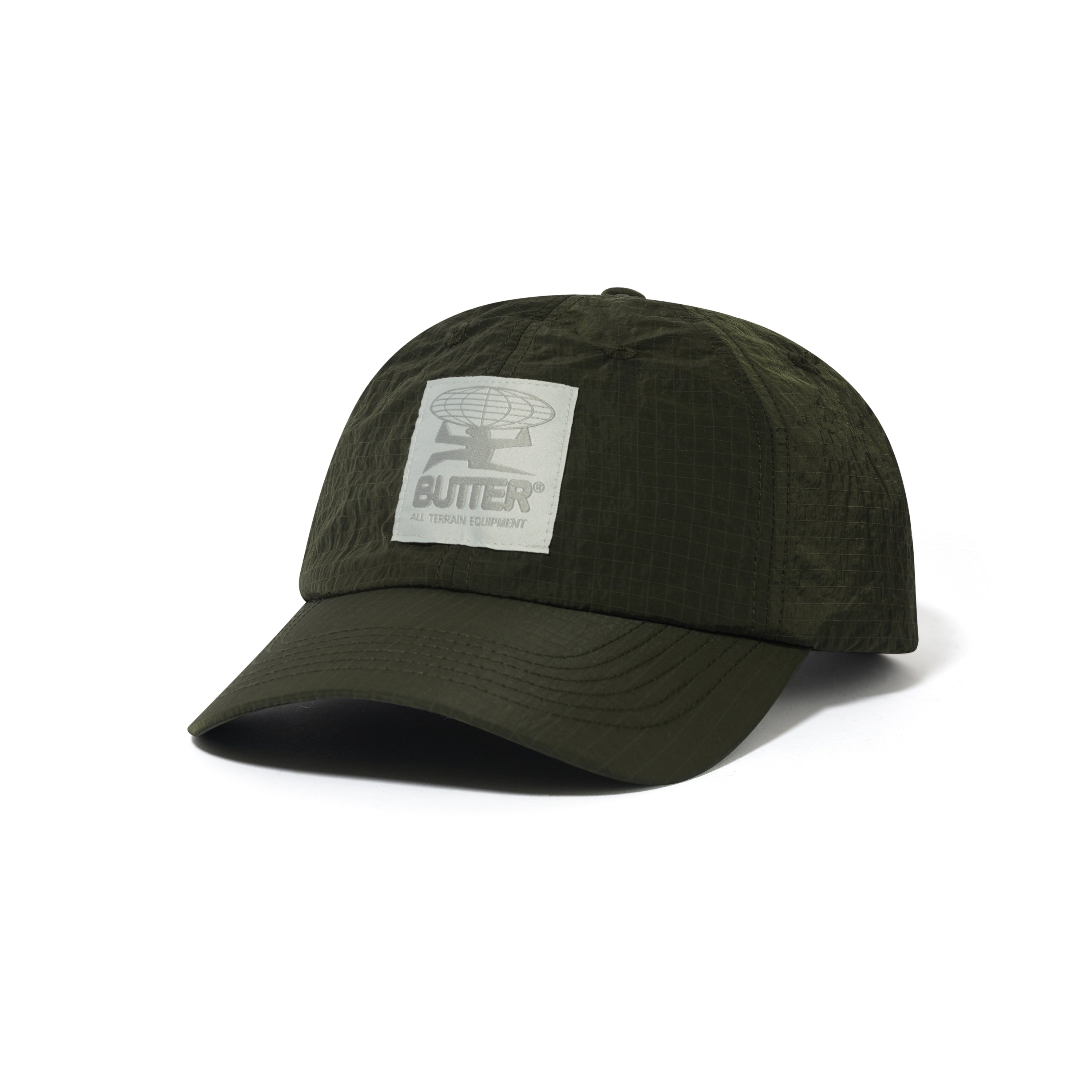 Green cap with a logo on a white background