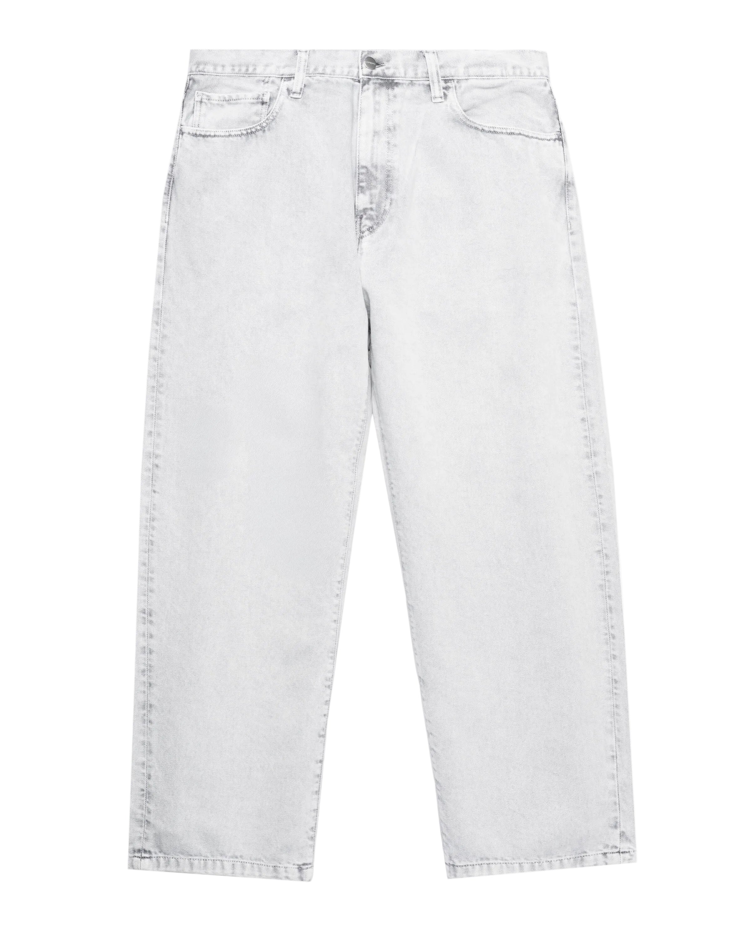 Light blue jeans that look like a chalk board overtaken by chalk on a white background