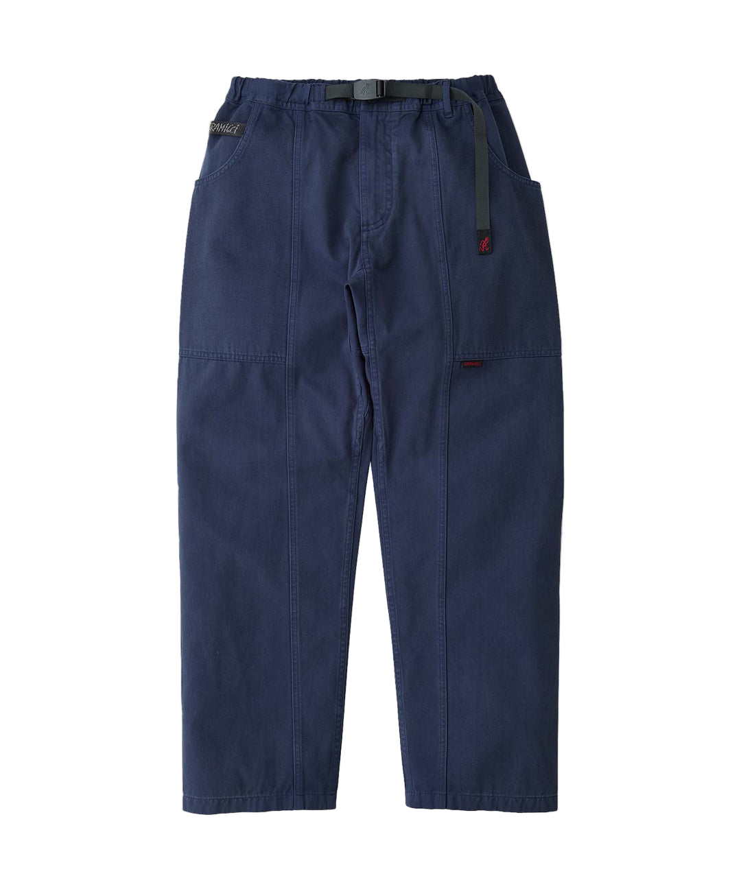 Navy blue pants on a white background