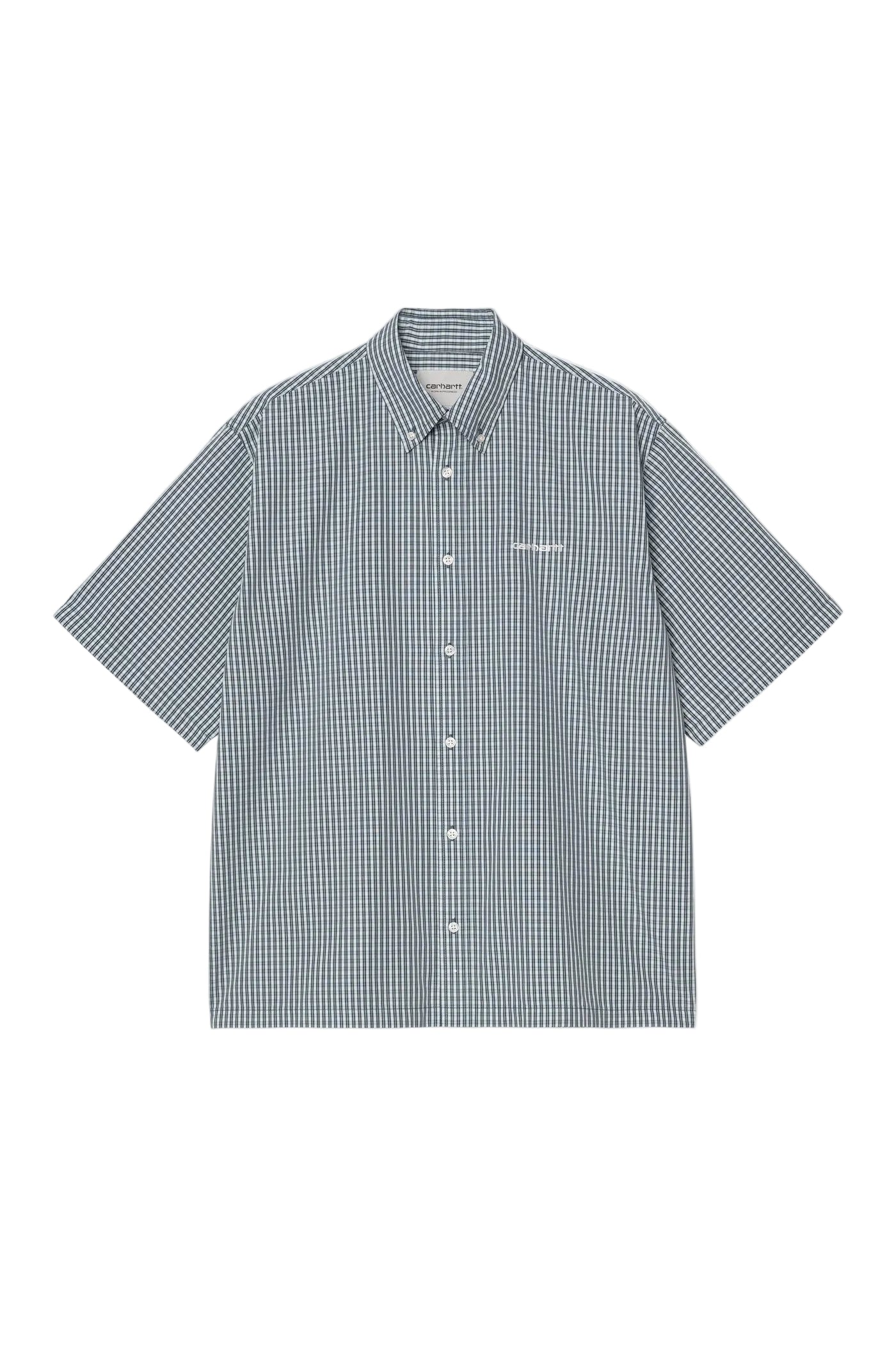 blue Checkered shirt on a white background
