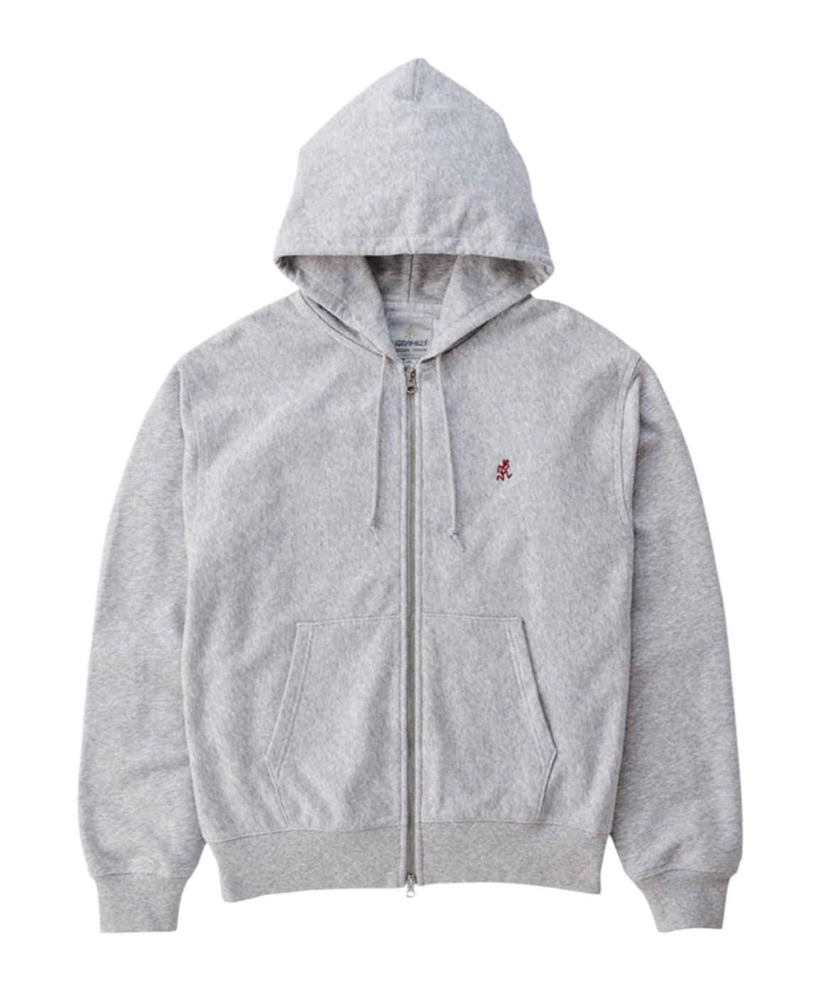 Sweat à capuche zippé One Point - Heather Ash