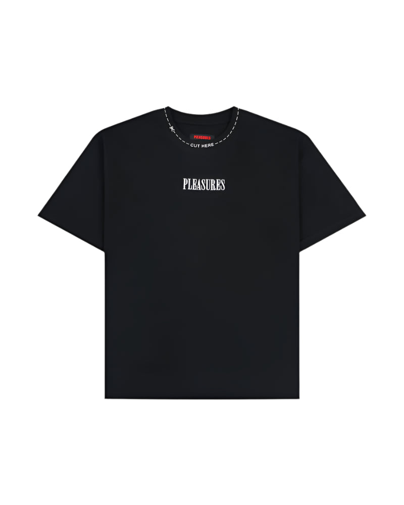T-shirt épais Cut Here - Noir