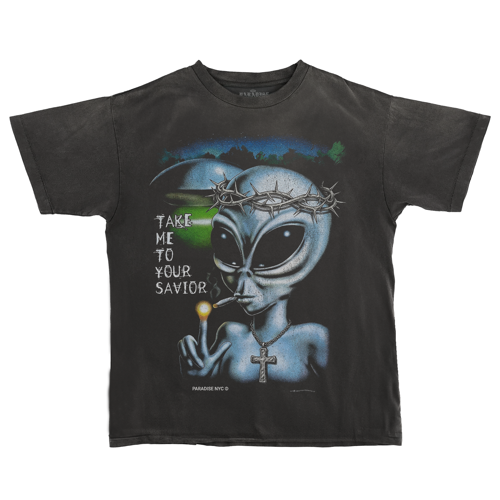 Take Me To Your Leader Tee - Vintage Black