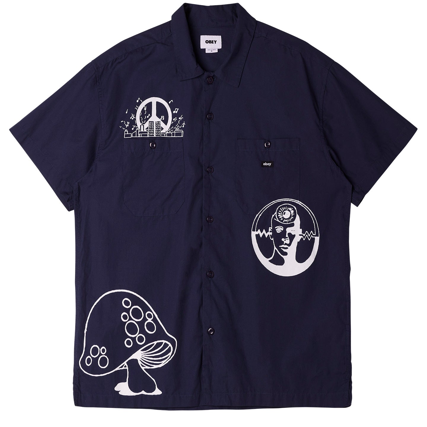 Oyster Woven Shirt - Navy