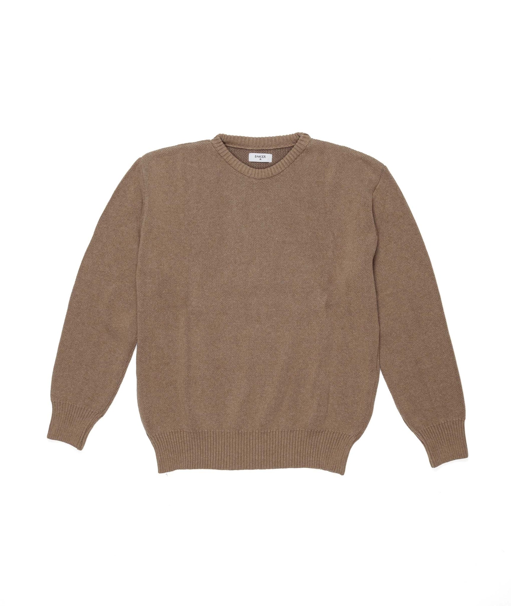 Elbow Logo Crew Knit - Beige